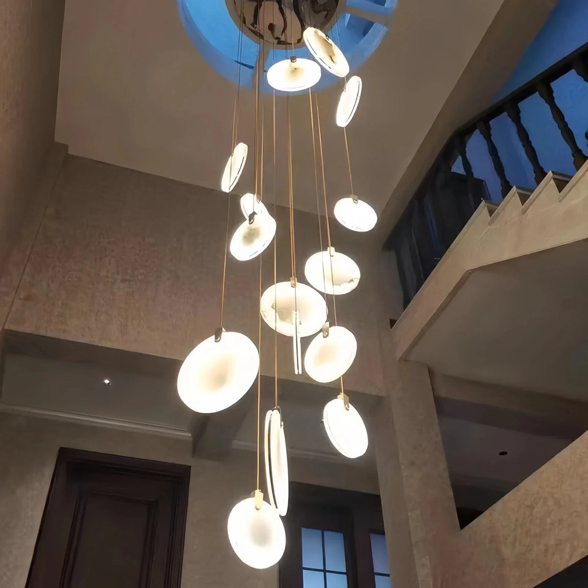 Alabaster Long Staircase Chandelier 5 styles - 10 LightsJoyfuzzy