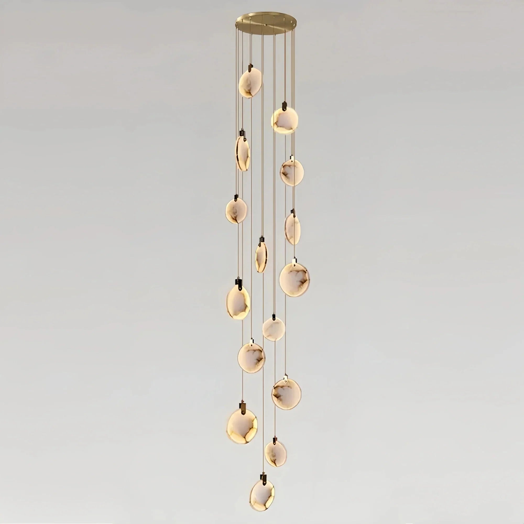 Alabaster Long Staircase Chandelier 5 styles - 15 LightsJoyfuzzy