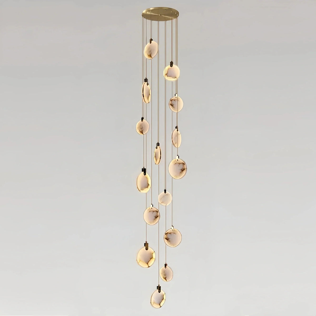 Alabaster Long Staircase Chandelier 5 styles - 15 LightsJoyfuzzy