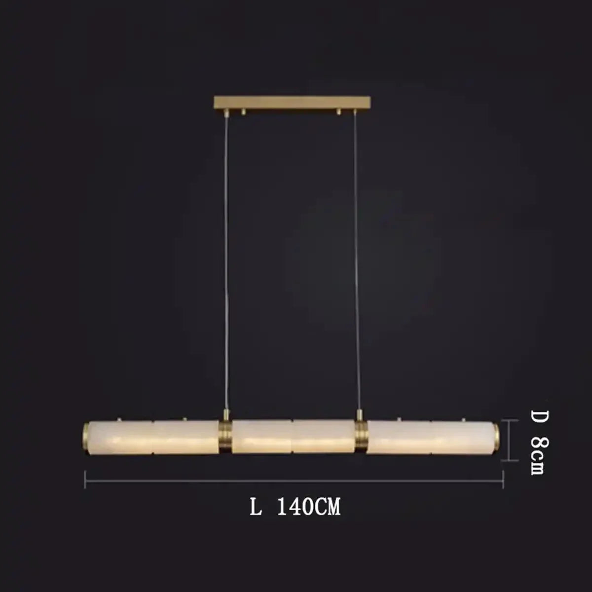 Alabaster Magnificence Art Linear Chandelier - Joyfuzzy