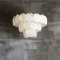 Alabaster Magnolia Multi-tiered Round Chandelier 吊灯 rbrights 3 Layer