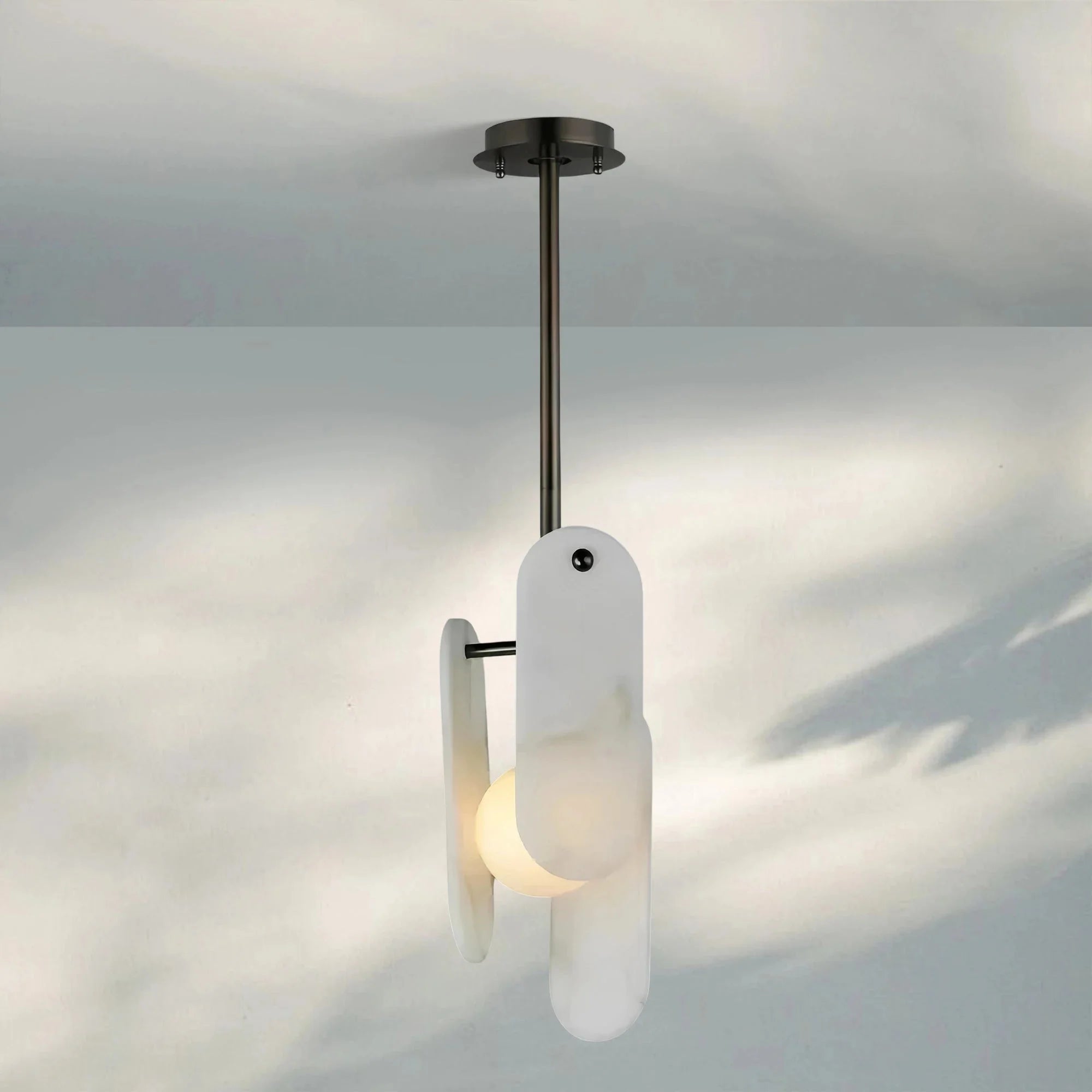 Alabaster Megalith Single Pendant - Brushed BronzeJoyfuzzy