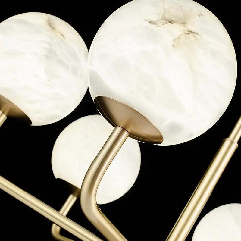 Alabaster Modern Global Dining Chandelier - 6 LightsJoyfuzzy