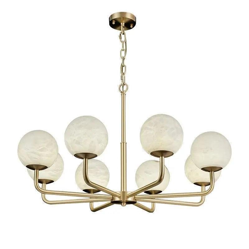 Alabaster Modern Global Dining Chandelier - 6 LightsJoyfuzzy