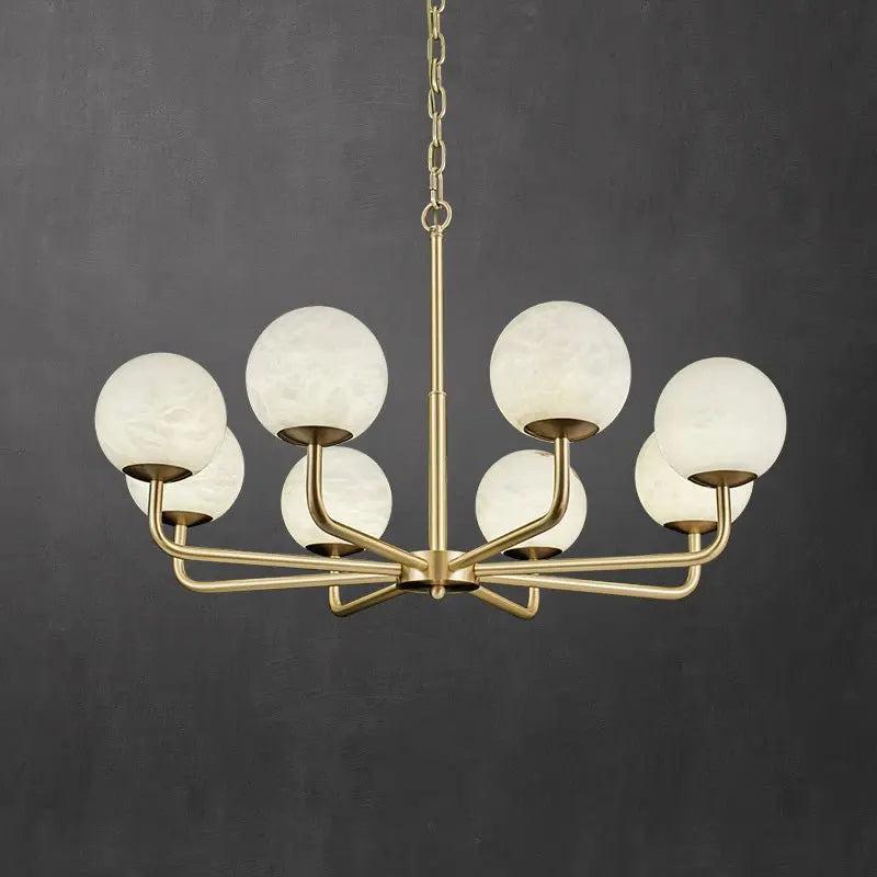 Alabaster Modern Global Dining Chandelier - 6 LightsJoyfuzzy
