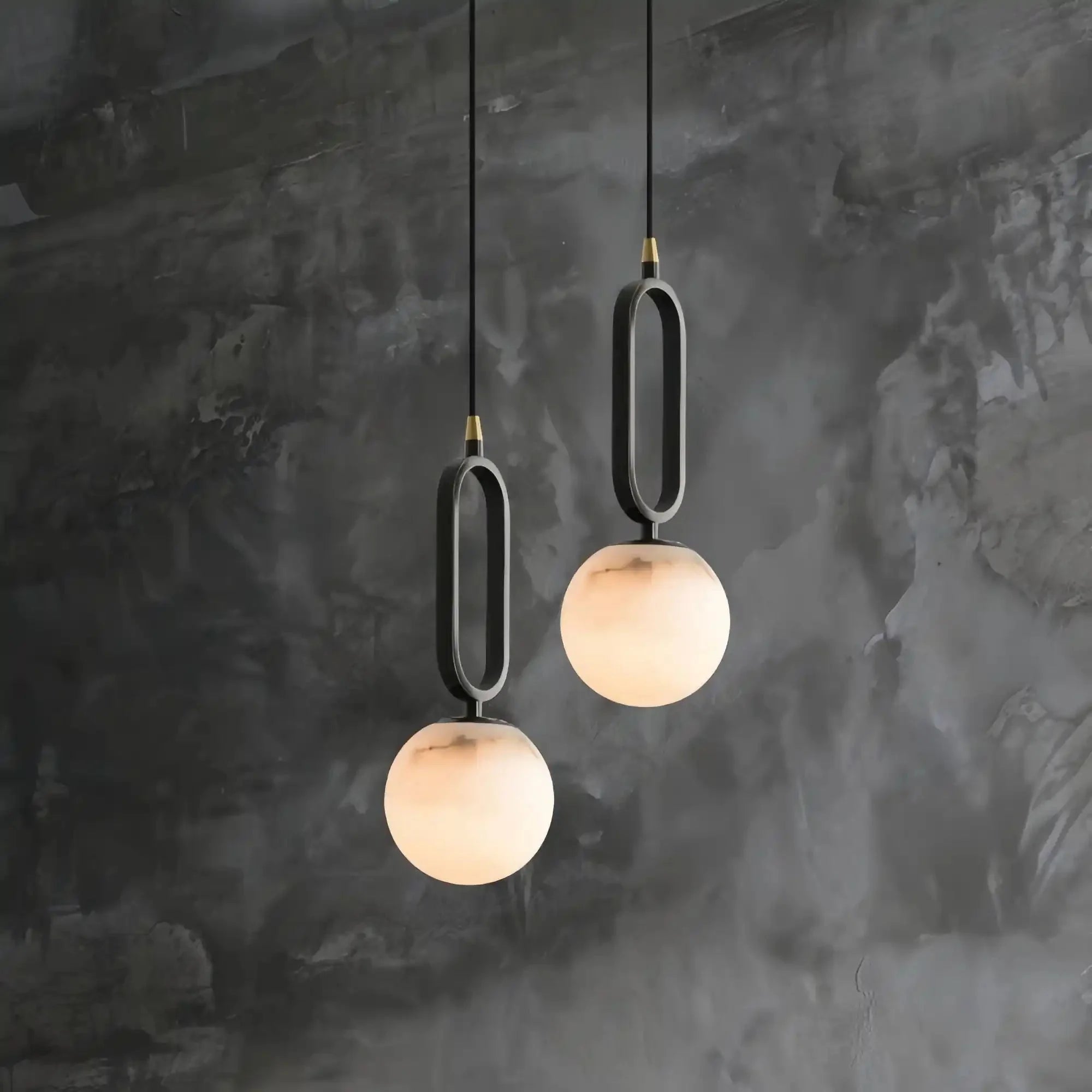 Alabaster Modern Pendant 6" - Joyfuzzy