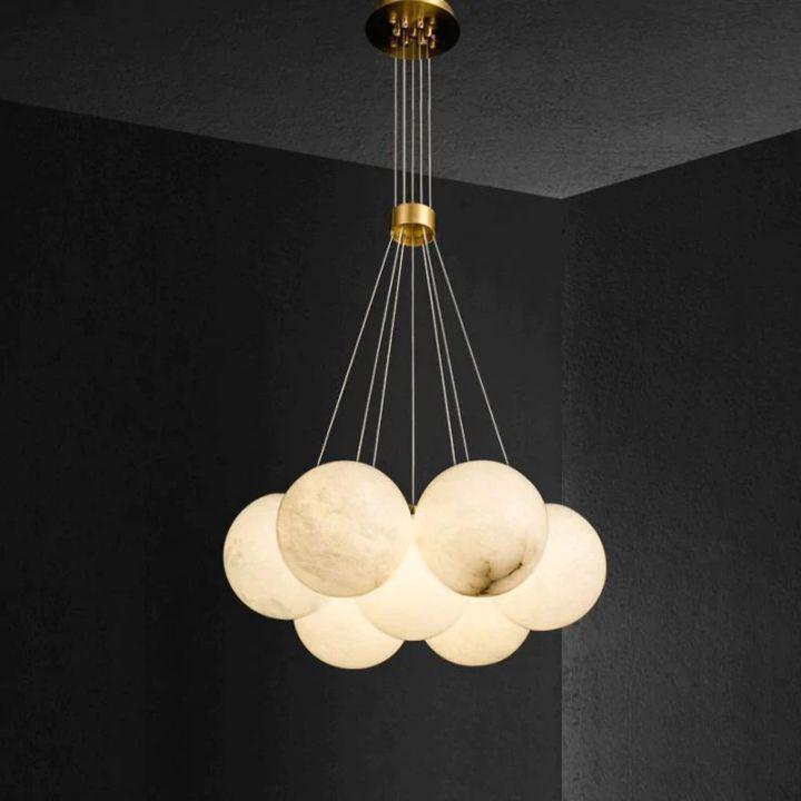 Alabaster Multi - lights Ceiling Pendant - 7 LightJoyfuzzy