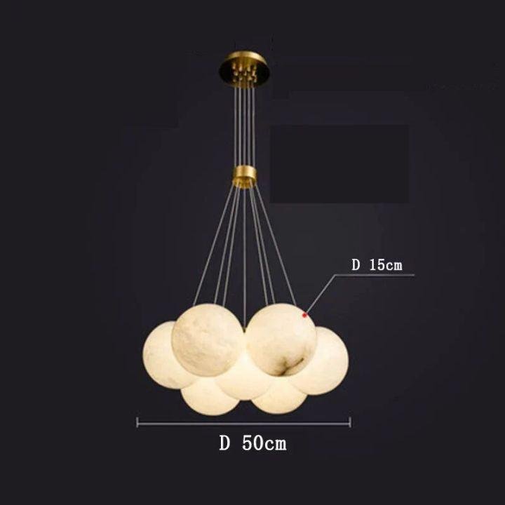 Alabaster Multi - lights Ceiling Pendant - 7 LightJoyfuzzy