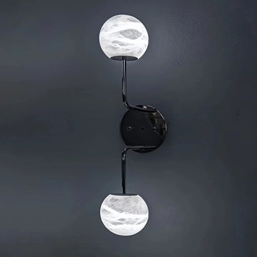 Alabaster Orb 2 Wall Light - GoldJoyfuzzy