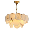 Alabaster Shell Brass Chandelier with 2/3/4/5/6 layer - 2 layers 17.7