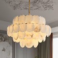 Alabaster Shell Brass Chandelier with 2/3/4/5/6 layer - 6 layers 43.3