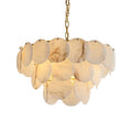 Alabaster Shell Brass Chandelier with 2/3/4/5/6 layer - 3 layers 25.6