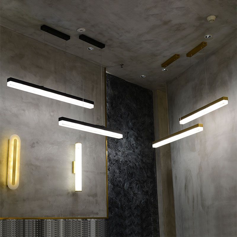 Alabaster Simple Linear Kitchen Island Chandelier 吊灯 rbrights