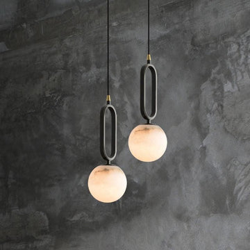 Alabaster Sphere Pendant Light 6"D Pendant for living room,Pendant for kitchen,Pendant for bathrooms,Pendant for bedrooms,Pendant for foyer,Pendant for stairways,Pendant for dining room Rbrights