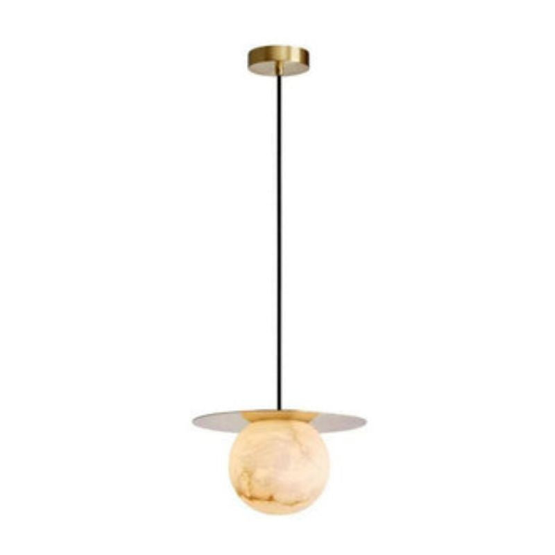 Alabaster Sphere Pendant Light Above Bed 壁灯灯具 rbrights