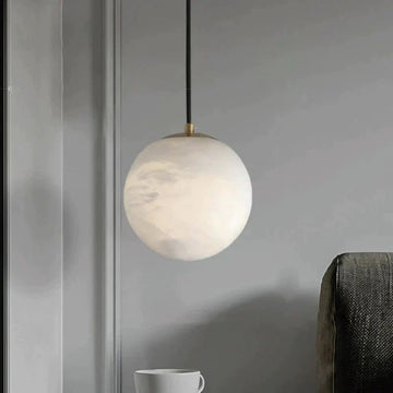 Alabaster Sphere Pendant Light, Modern Pendant Light