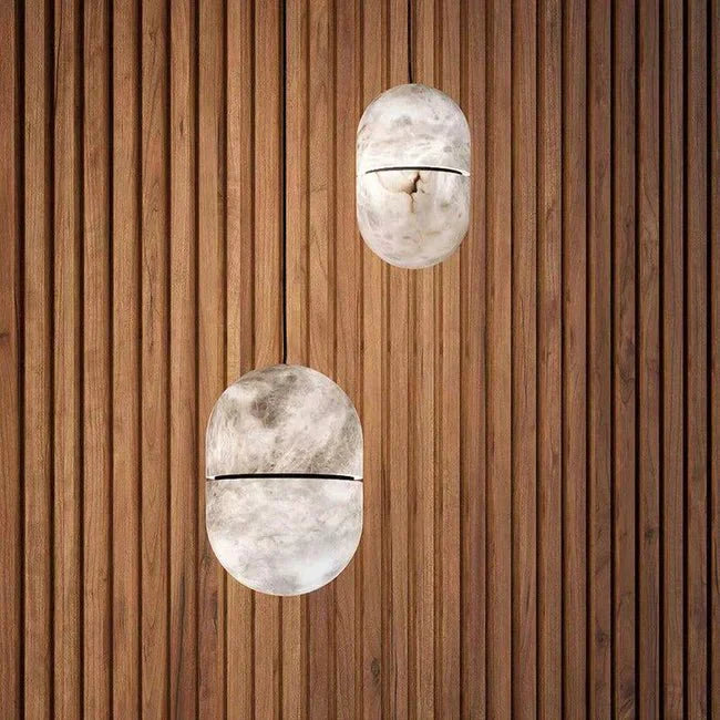 Alabaster Symmetry Pendant Light, Island Mini Pendant Light - Small - 5.9" DJoyfuzzy