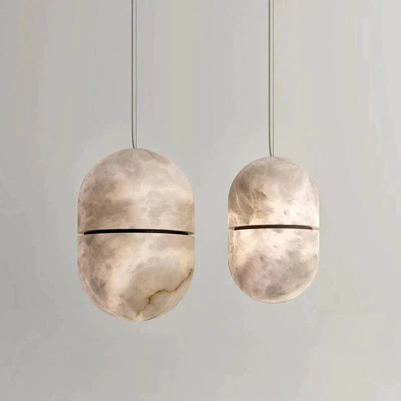 Alabaster Symmetry Pendant Light, Island Mini Pendant Light - Small - 5.9" DJoyfuzzy