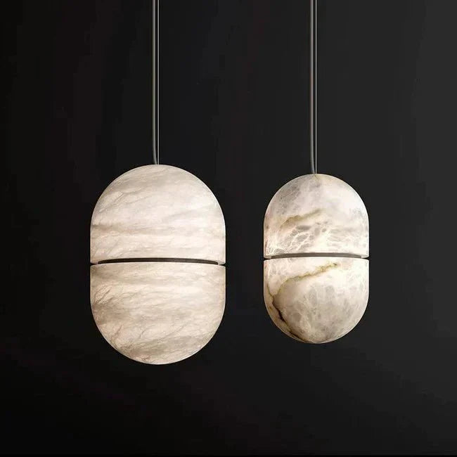 Alabaster Symmetry Pendant Light, Island Mini Pendant Light - Small - 5.9" DJoyfuzzy