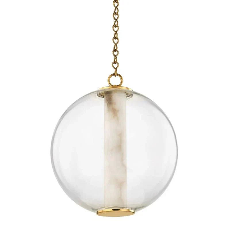 Alabaster Tube Glass Globe Pendant - Joyfuzzy