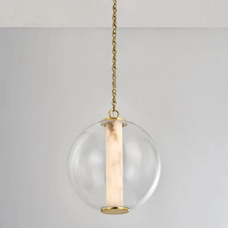 Alabaster Tube Glass Globe Pendant - Joyfuzzy