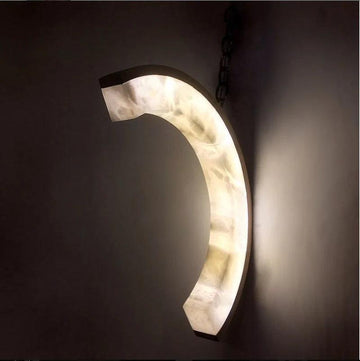 Alabaster Wall Light, Illuminating Sconce for Bedside - Joyfuzzy