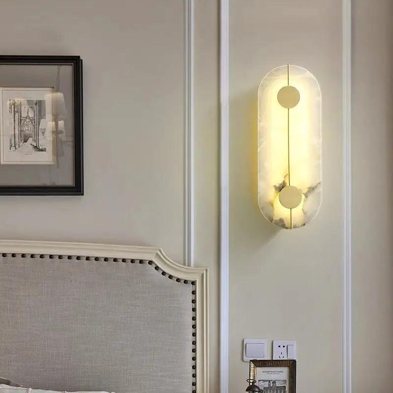 Alabaster Wall Sconce For Bedroom - Style BJoyfuzzy