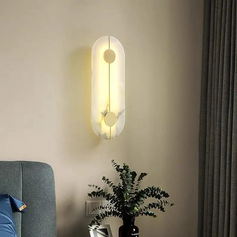 Alabaster Wall Sconce For Bedroom - Style BJoyfuzzy