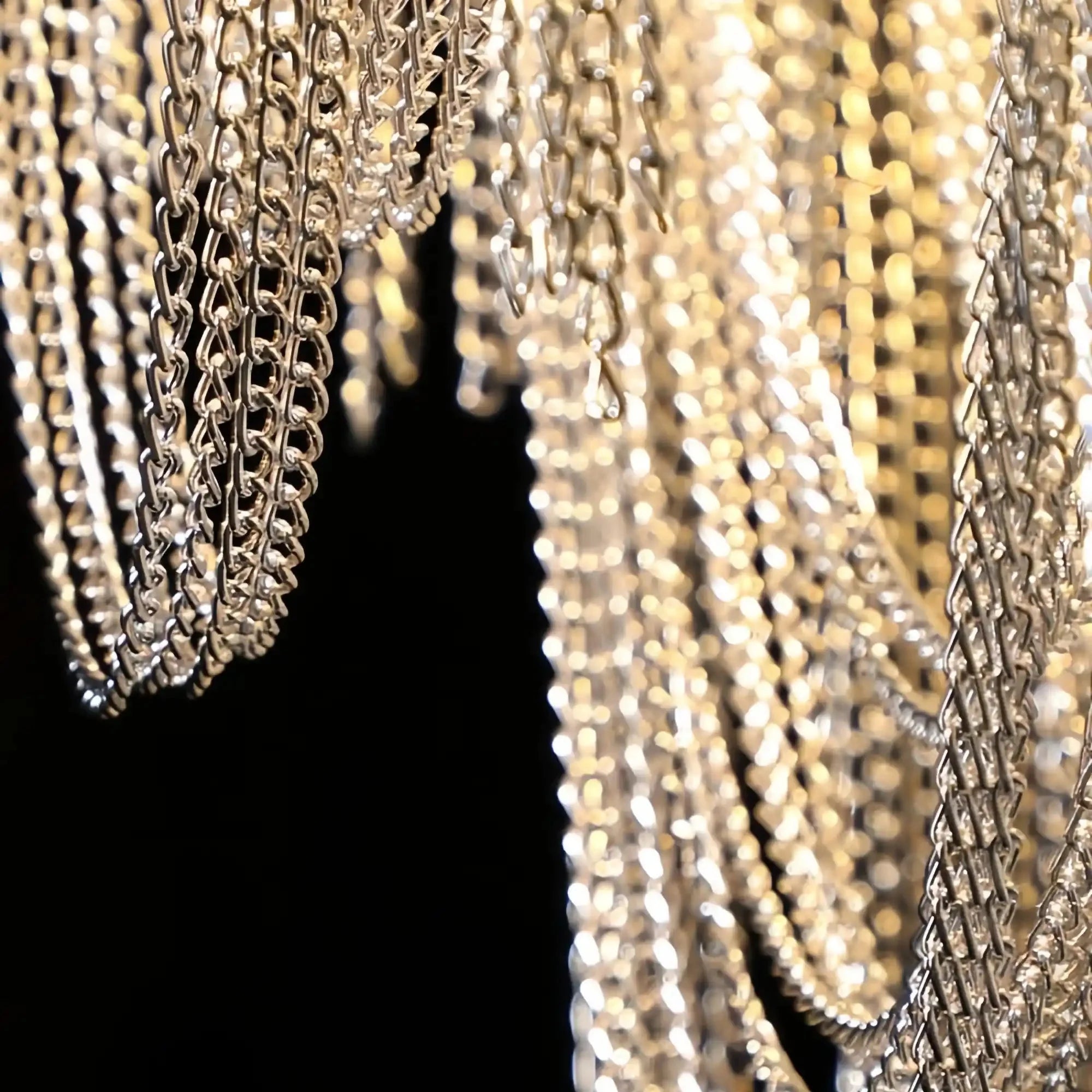 Alana Aluminum Chain Tassel Long Branch Chandelier Light 35" - W35" X H29"Joyfuzzy