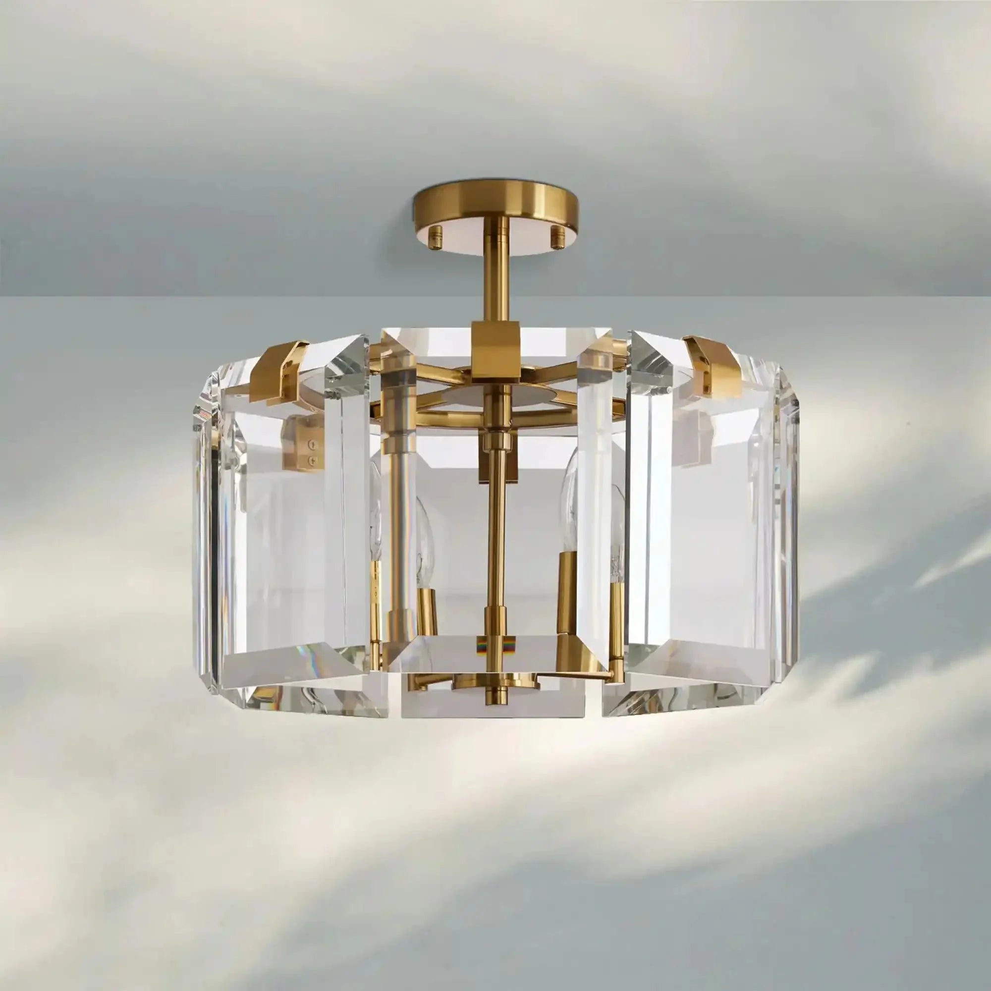 Amaya 4 - Light Flushmount - BrassJoyfuzzy