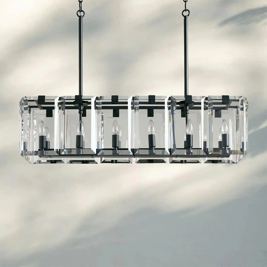 Amaya Rectangular Chandelier 12/16 Light - 12 - LightBrassJoyfuzzy