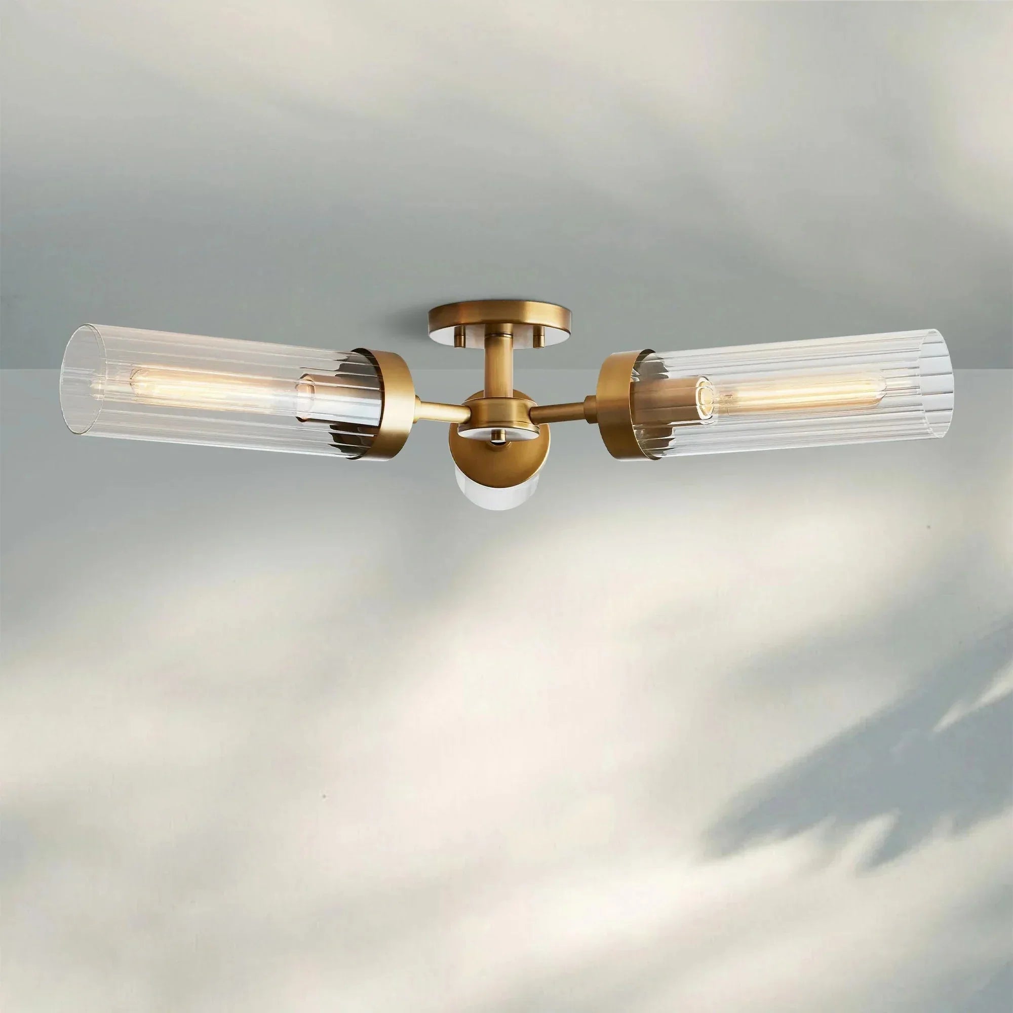 Andreas 3 - Light Flushmount - BrassJoyfuzzy
