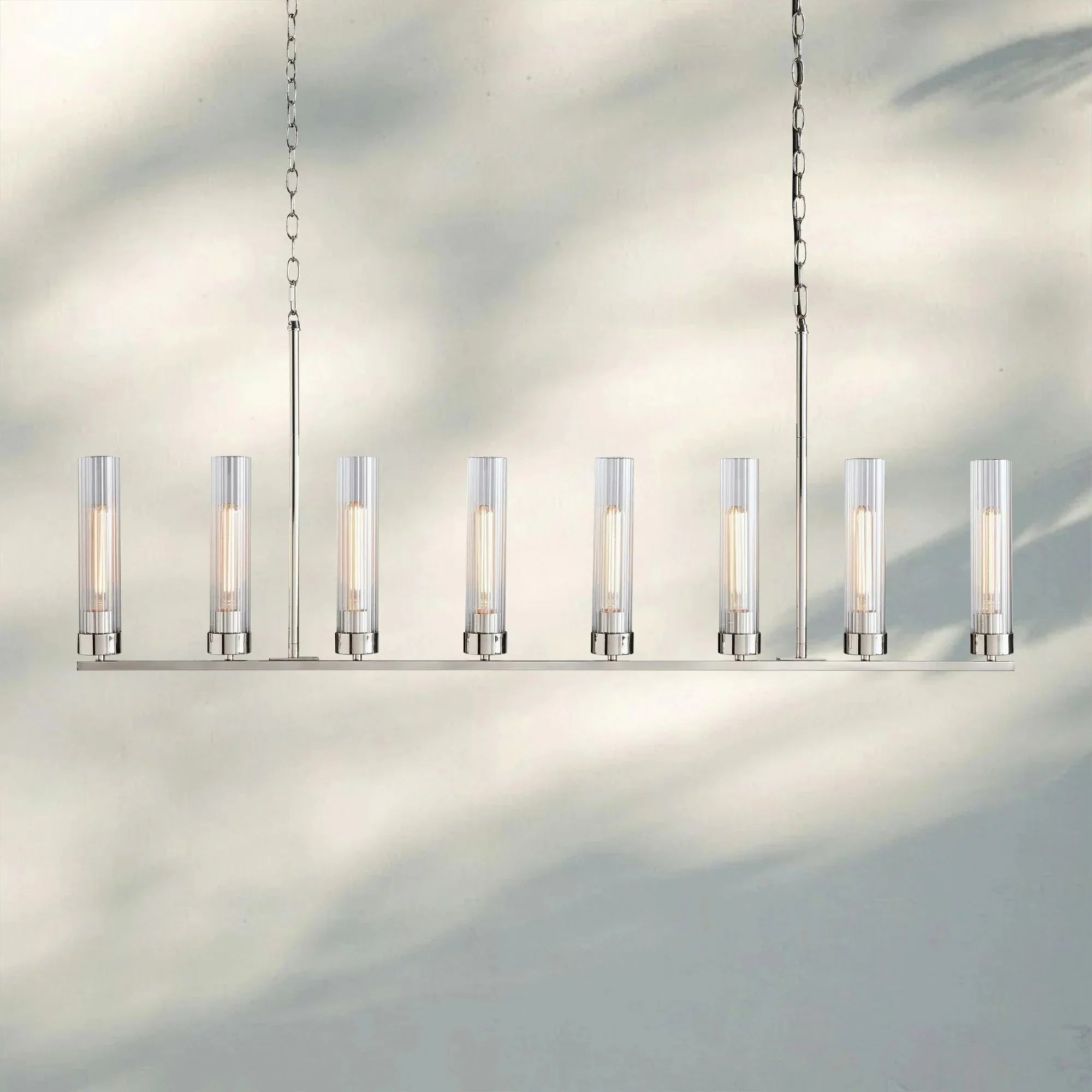 Andreas Linear Chandelier 5/7/8 Light - 8 - LightNickelJoyfuzzy