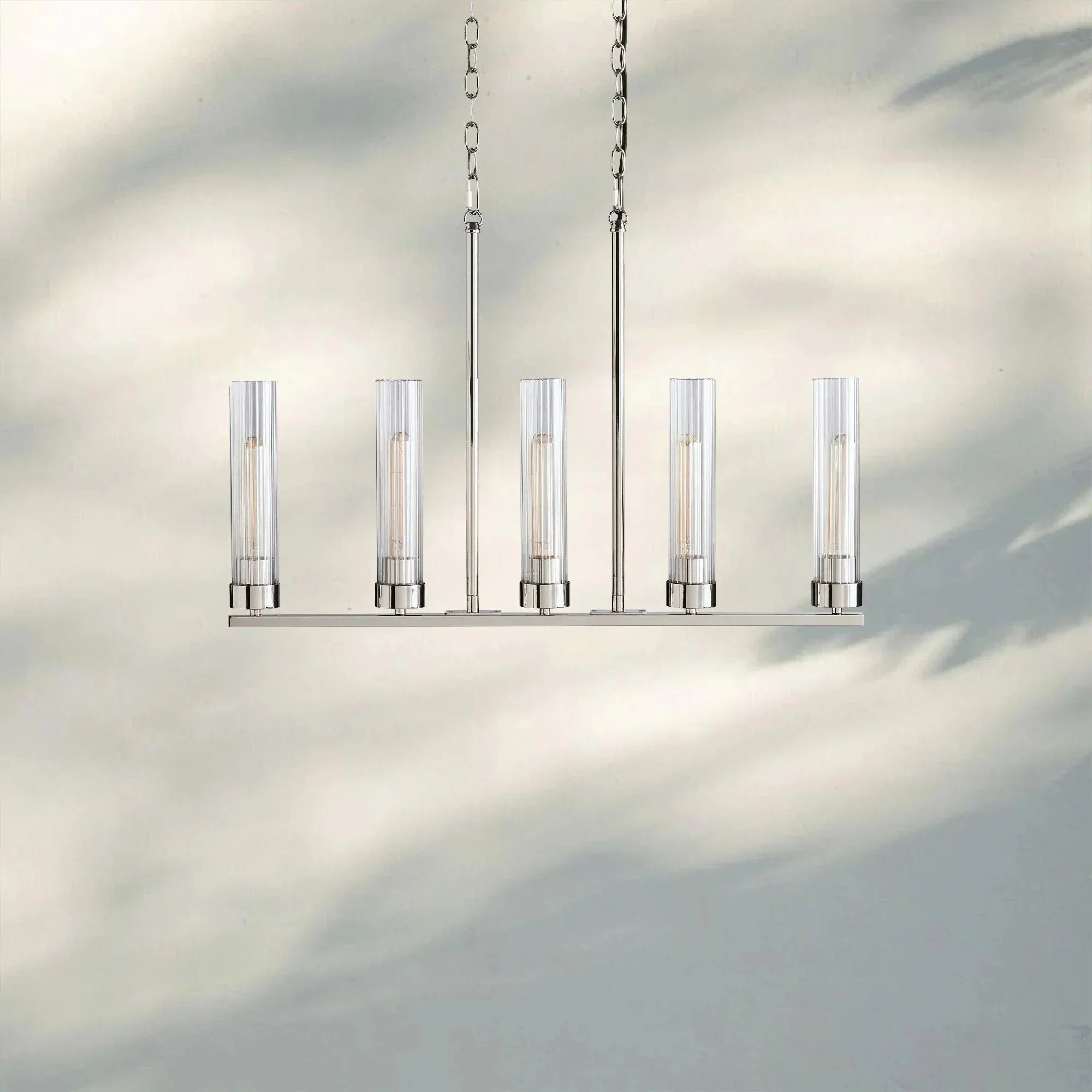 Andreas Linear Chandelier 5/7/8 Light - 5 - LightNickelJoyfuzzy