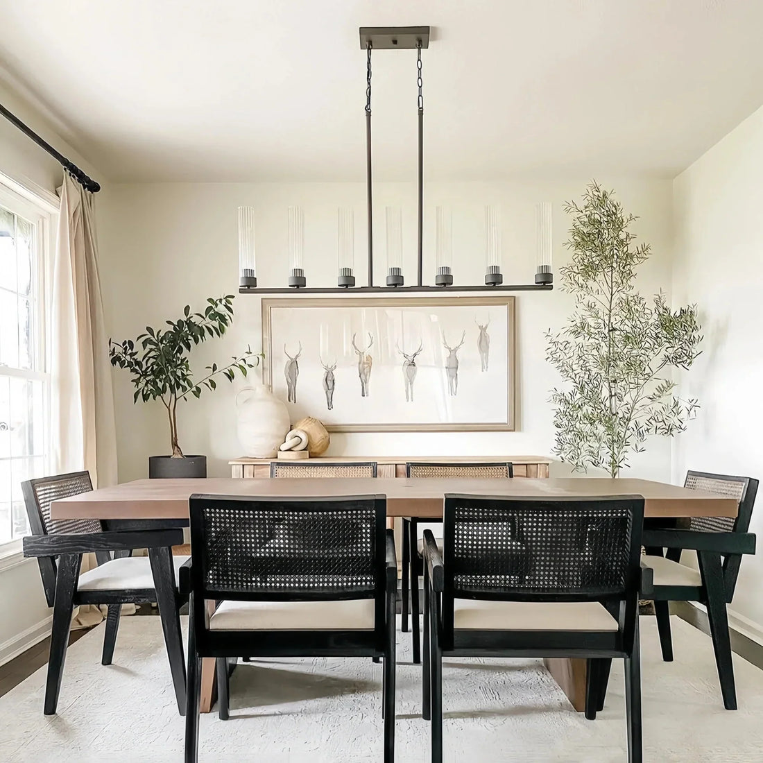 Andreas Linear Chandelier 5/7/8 Light - 5 - LightBrassJoyfuzzy