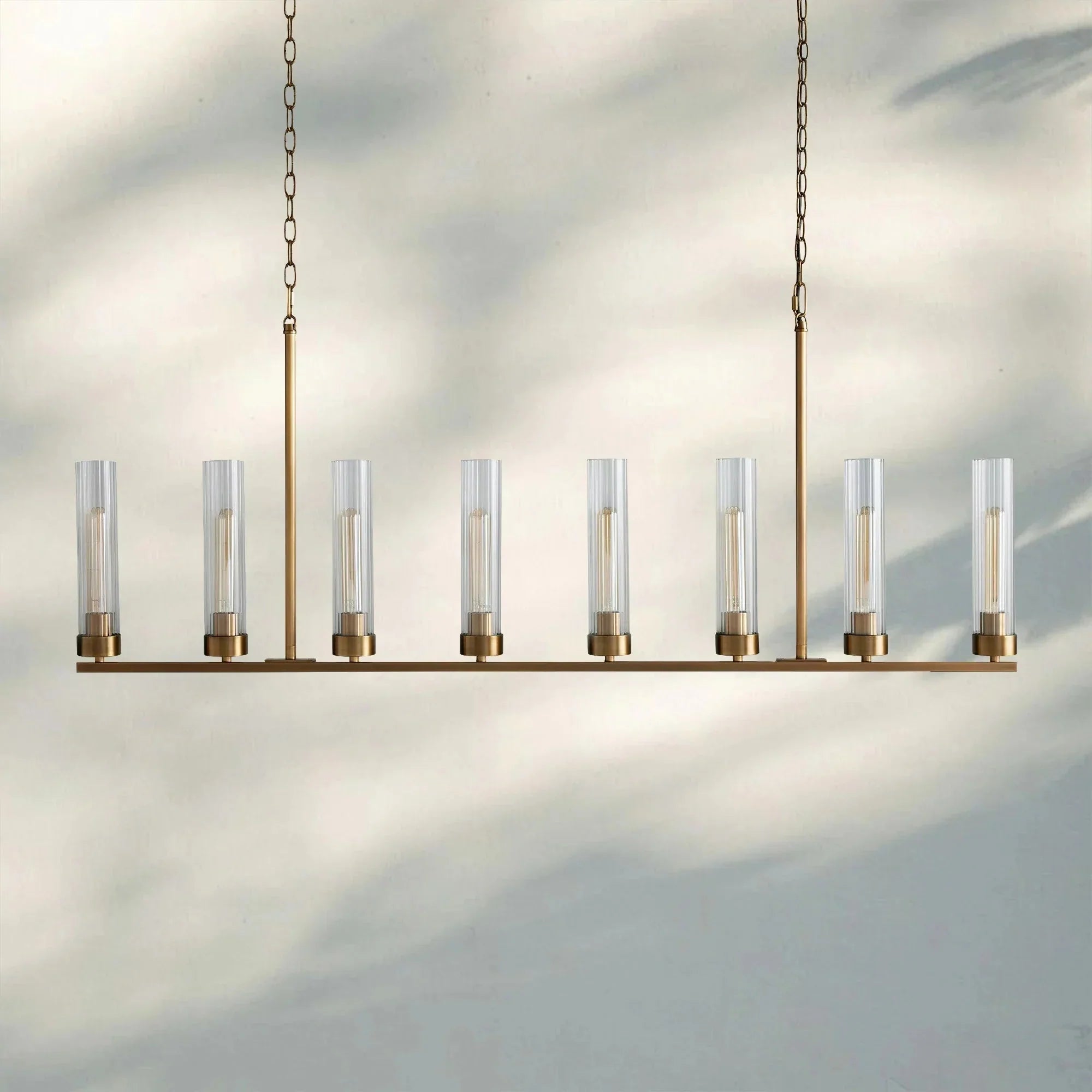 Andreas Linear Chandelier 5/7/8 Light - 8 - LightNickelJoyfuzzy