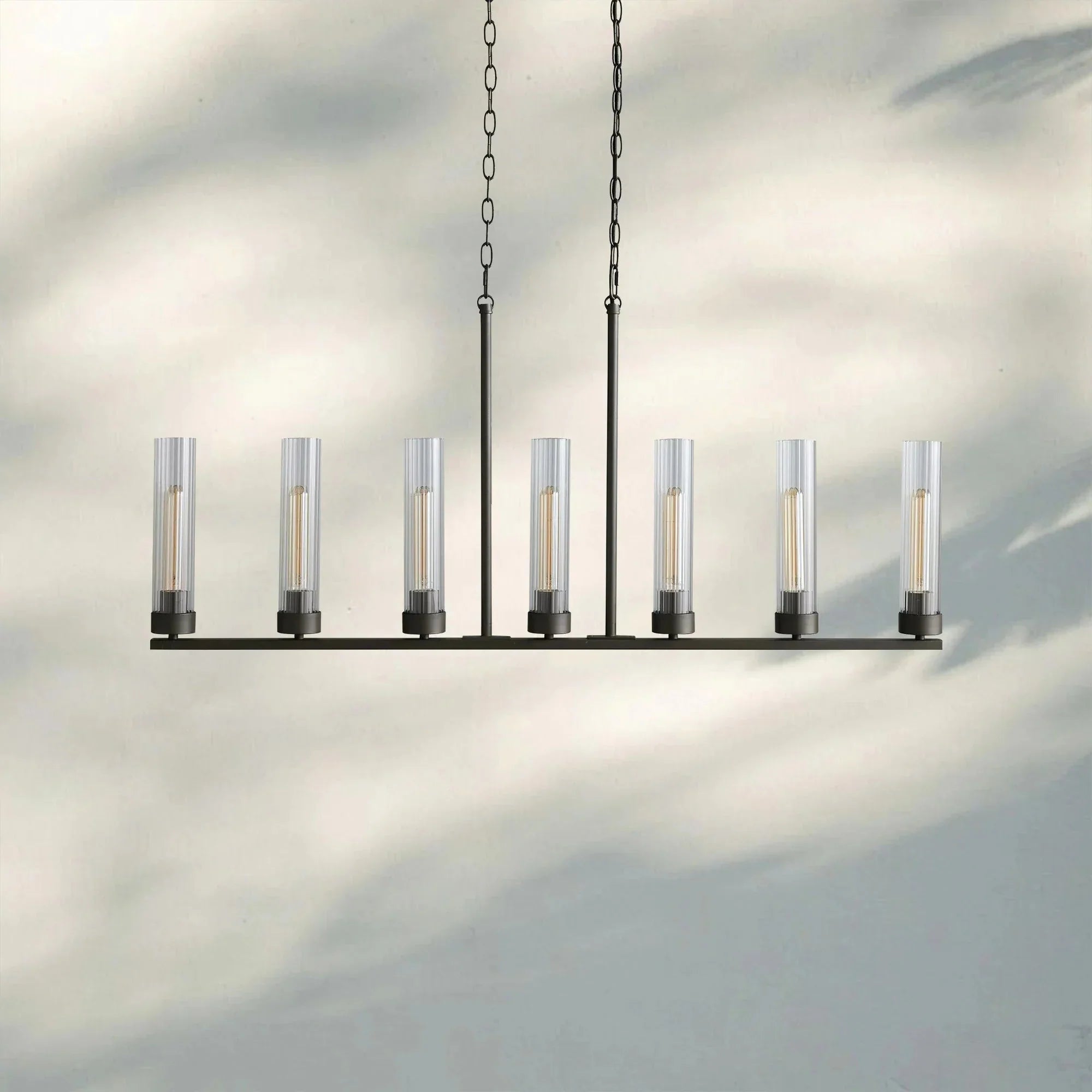 Andreas Linear Chandelier 5/7/8 Light - 8 - LightNickelJoyfuzzy