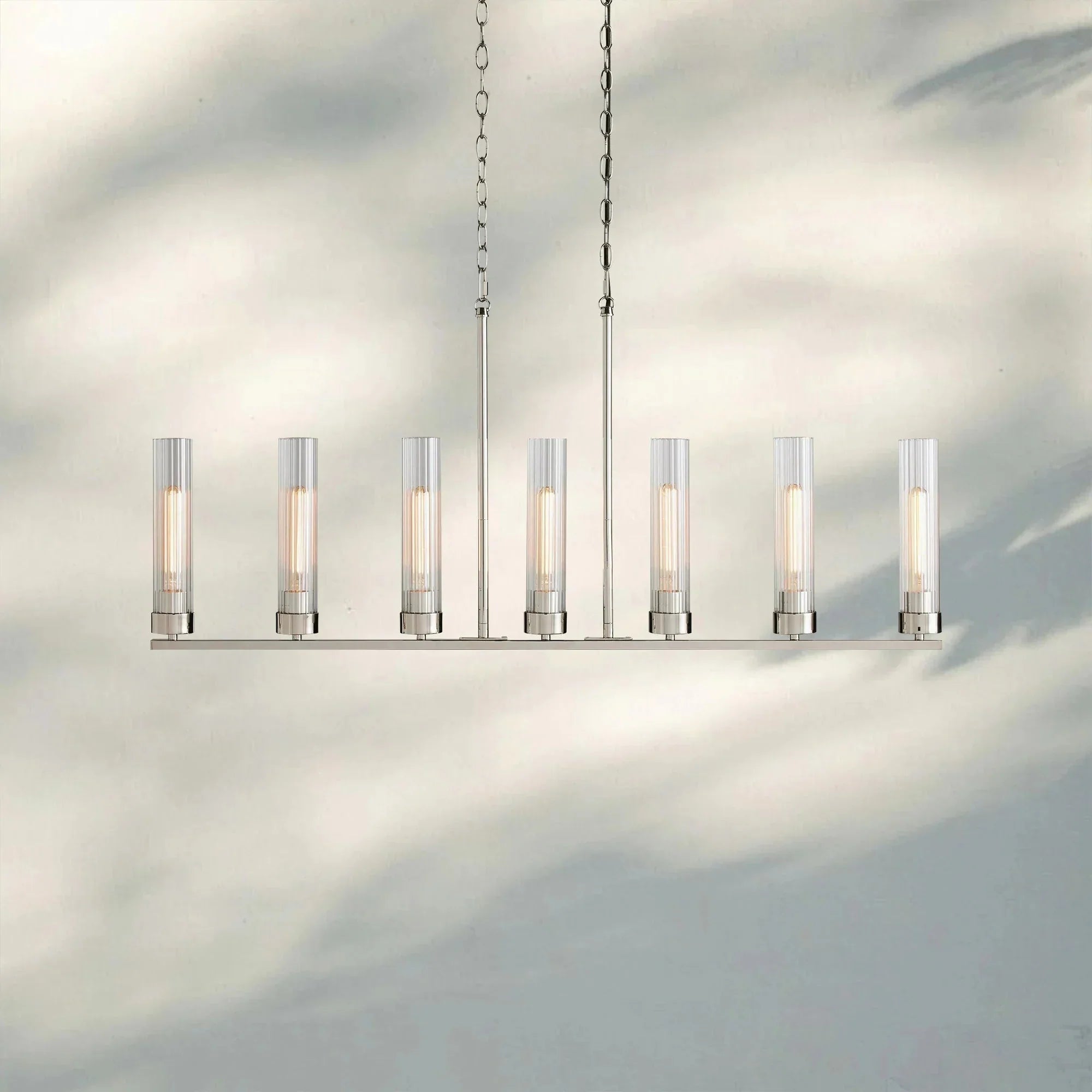 Andreas Linear Chandelier 5/7/8 Light - 8 - LightNickelJoyfuzzy