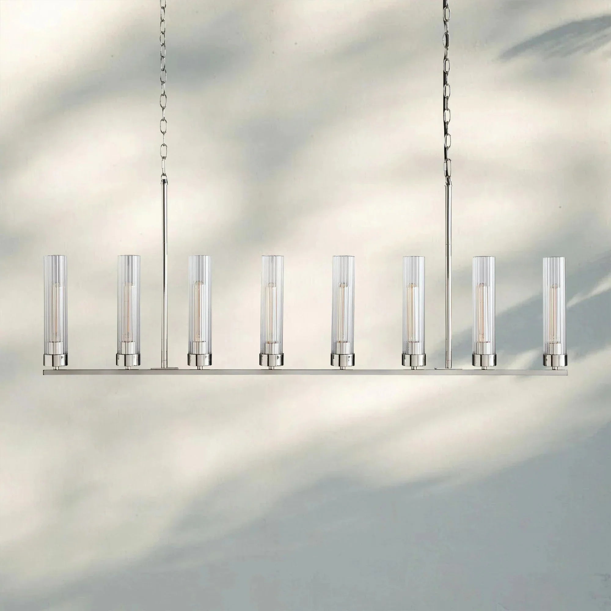 Andreas Linear Chandelier 5/7/8 Light - 8 - LightNickelJoyfuzzy