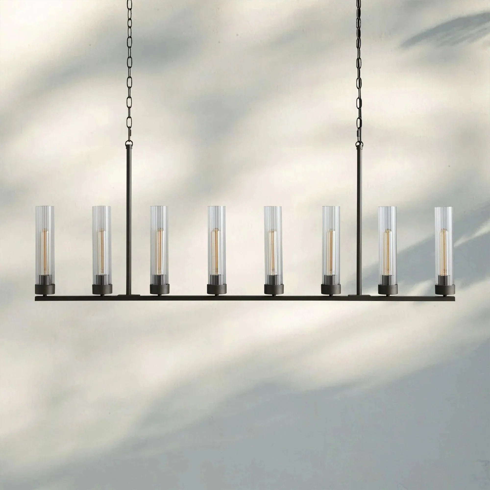 Andreas Linear Chandelier 5/7/8 Light - 8 - LightNickelJoyfuzzy