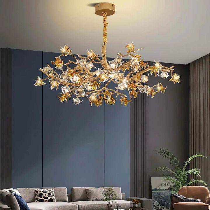 Aosta Brass Branch Chandelier - Dia 23.6″(60cm) x H 16.5″(42cm)Joyfuzzy