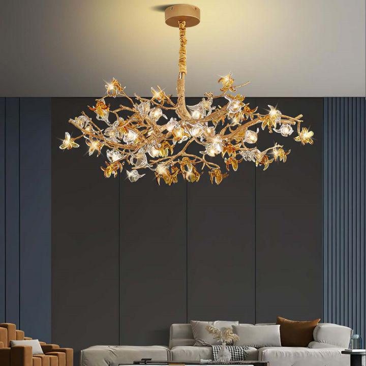 Aosta Brass Branch Chandelier - Dia 23.6″(60cm) x H 16.5″(42cm)Joyfuzzy
