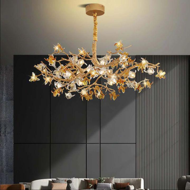 Aosta Brass Branch Chandelier - Dia 23.6″(60cm) x H 16.5″(42cm)Joyfuzzy