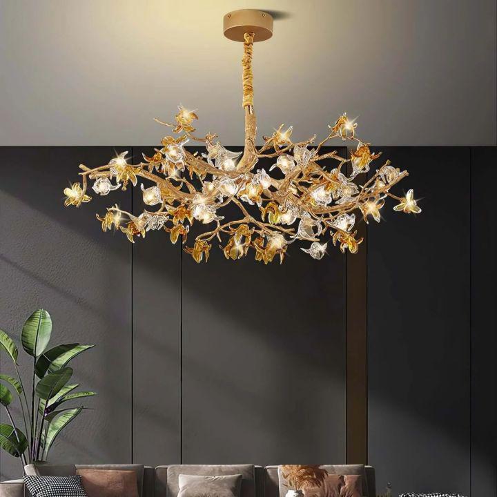Aosta Brass Branch Chandelier - Dia 23.6″(60cm) x H 16.5″(42cm)Joyfuzzy