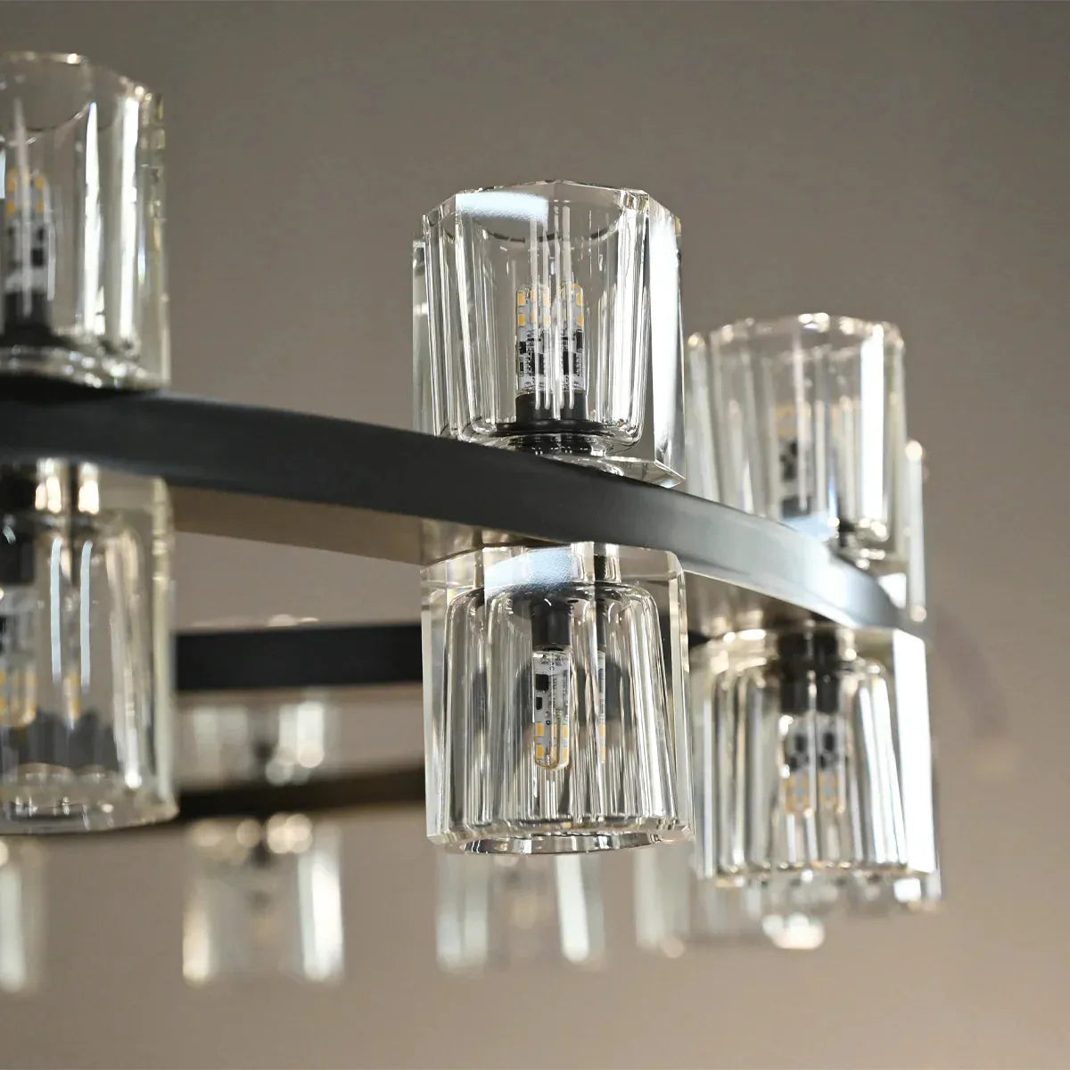 Arcachan Crystal 2-Tier Round Chandelier 60"-Joyfuzzy