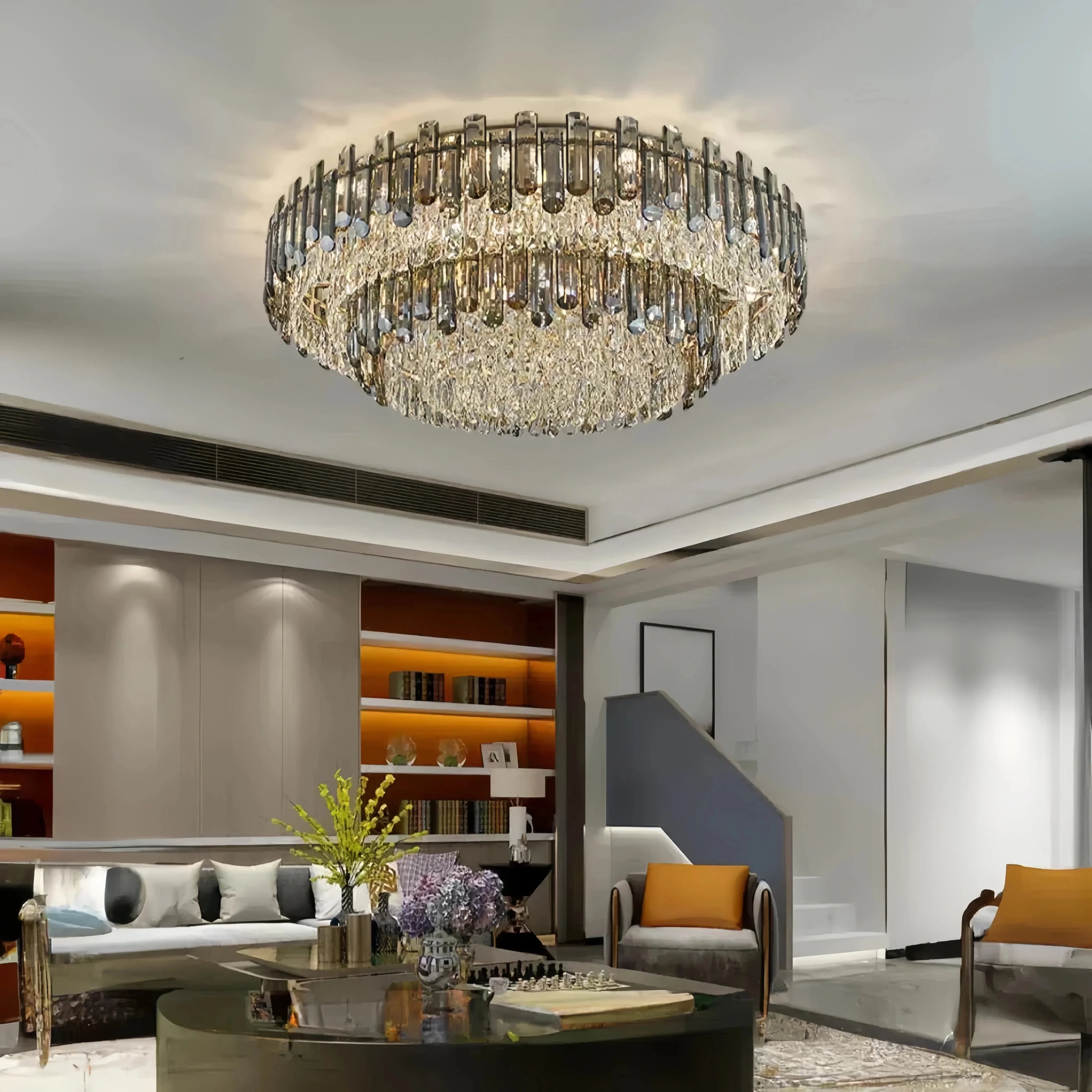 Arina Luxury Round Crystal Chandelier 31" - Joyfuzzy