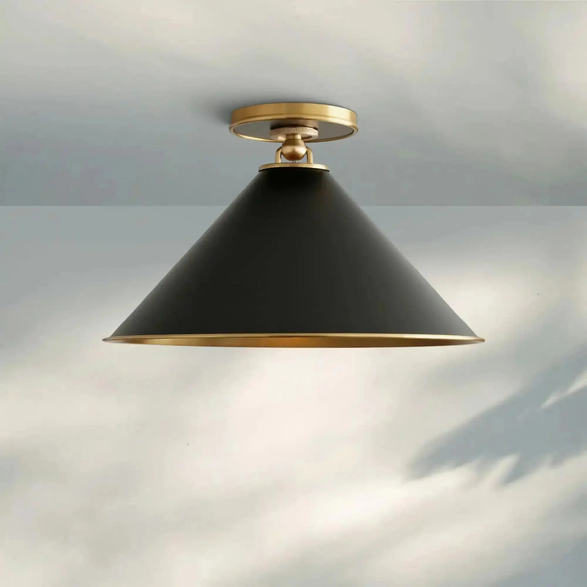 Arno Small Flush Mount in Black - Joyfuzzy