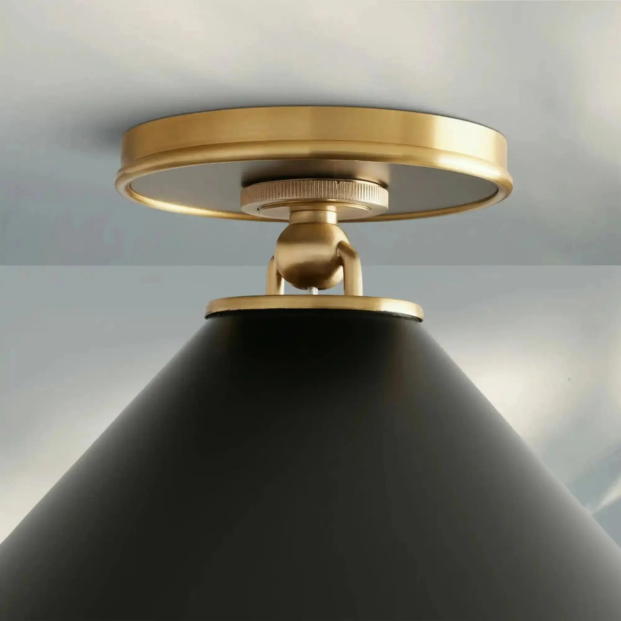 Arno Small Flush Mount in Black - Joyfuzzy