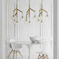 Art Glass Ball Sedona Triple Chandelier - Joyfuzzy