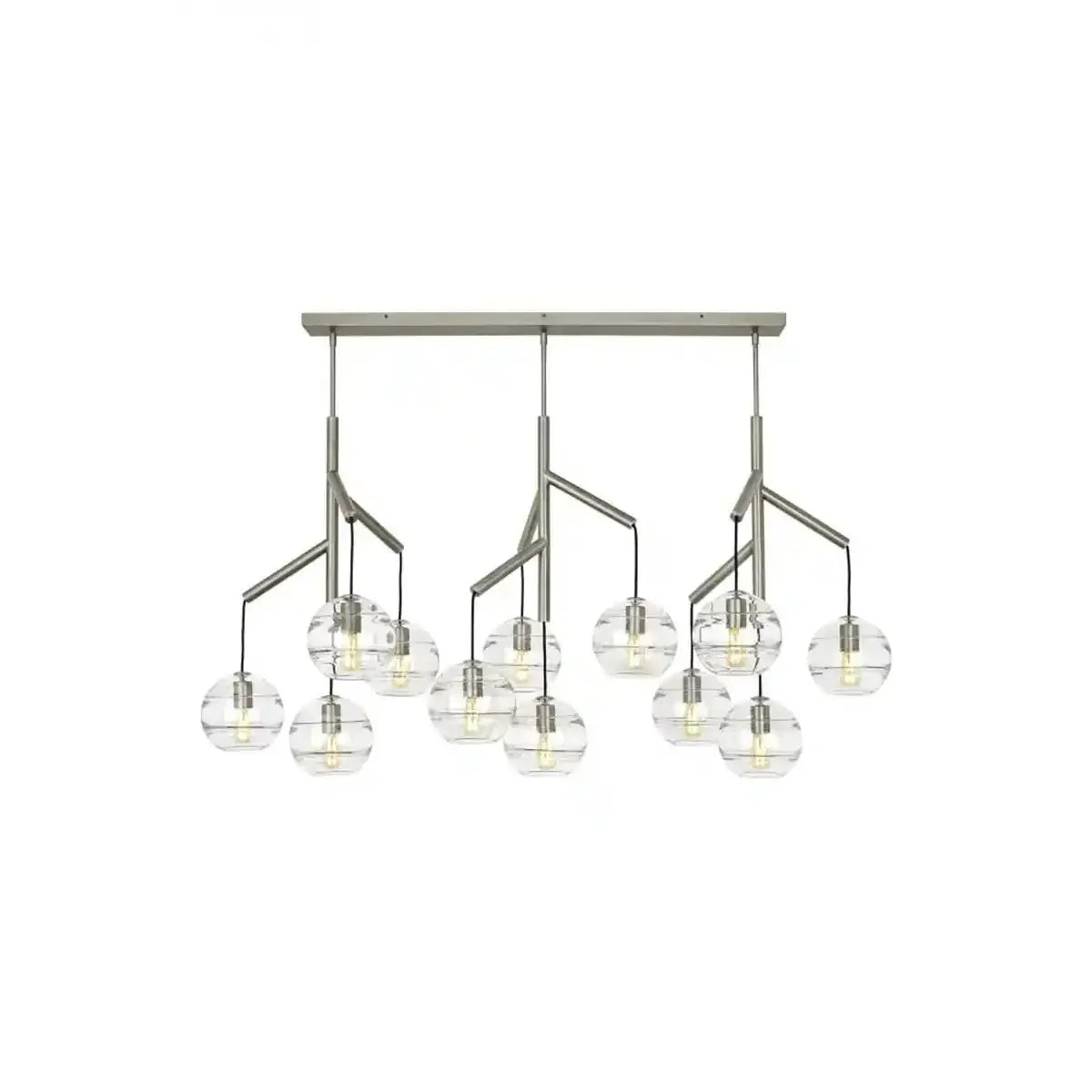 Art Glass Ball Sedona Triple Chandelier - Joyfuzzy